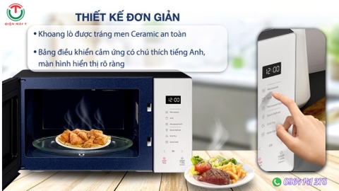 Lò vi sóng có nướng Samsung 23 lít MG23T5018CE/SV