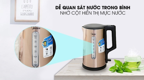 Bình đun siêu tốc Midea MK317DW