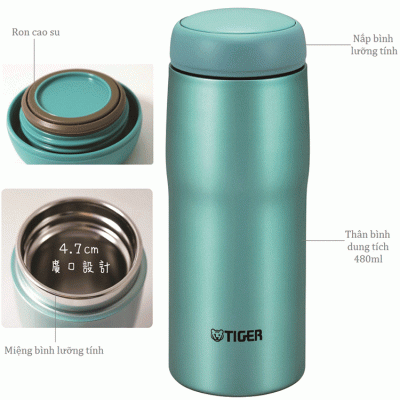 Bình lưỡng tính Tiger nắp vặn MJA-A048 (480ml)