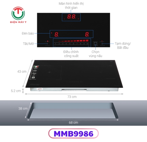 BẾP ĐÔI ĐIỆN TỪ HỒNG NGOẠI SUNHOUSE MAMA MMB9986