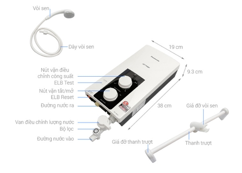 Máy nước nóng Panasonic DH-3RP2VK ( có bơm)