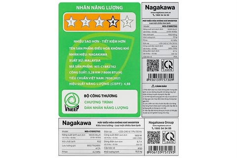 Máy lạnh Nagakawa Inverter 2 HP NIS-C18R2T62