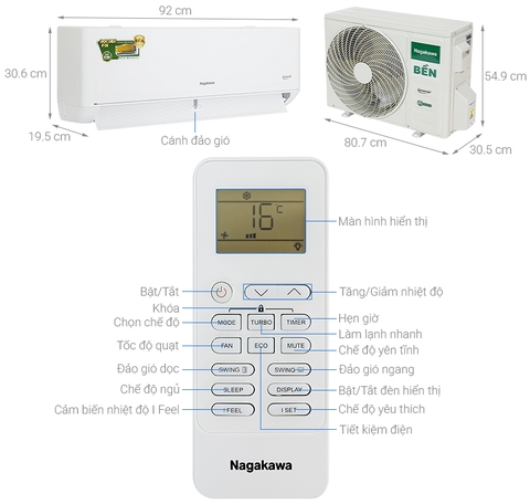 Máy lạnh Nagakawa Inverter 2 HP NIS-C18R2T62