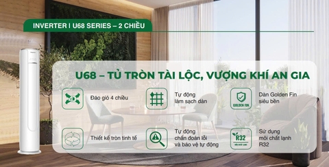 Điều hòa tủ tròn 2 chiều Nagakawa Inverter NIP-A24R2U68