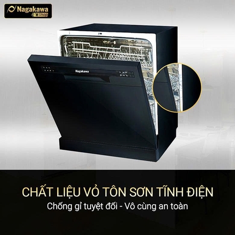 Máy rửa bát 8 bộ cao cấp Nagakawa NK8D01M