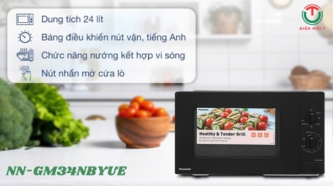 Lò vi sóng có nướng Panasonic NN-GM34NBYUE 24 lít