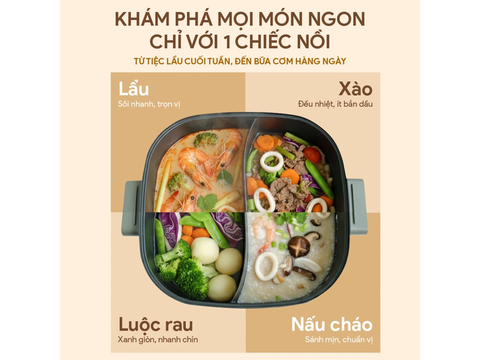 Nồi lẩu điện đa năng BlueStone MPB-7257 (5 lít, 1.850W)