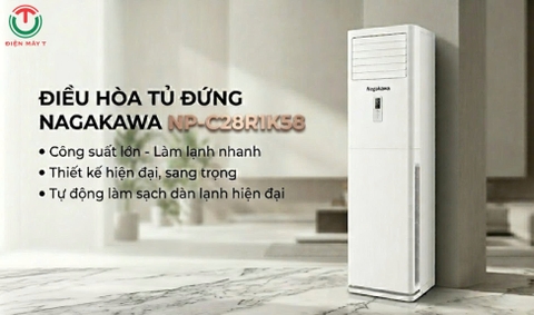 Điều hòa tủ đứng 1 chiều Nagakawa 28,000btu NP-C28R1K58