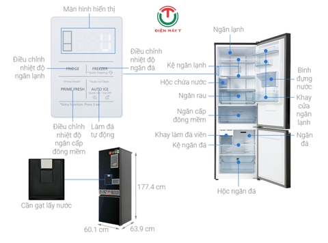Tủ Lạnh Panasonic Inverter 325 Lít NR-BV361WGKV