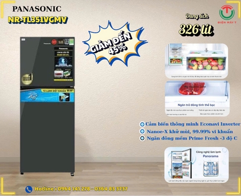 Tủ lạnh Panasonic Inverter 326 lít NR-TL351VGMV