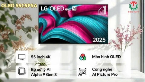 Smart Tivi OLED evo LG AI 4K 55 inch OLED 55C5PSA