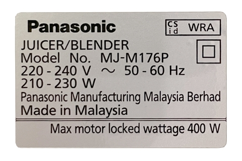 Máy xay ép đa năng Panasonic MJ-M176PWRA