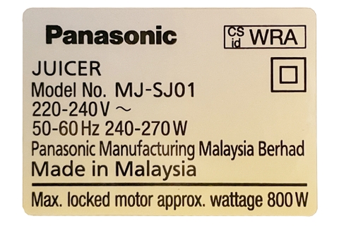 Máy ép trái cây Panasonic MJ-SJ01WRA