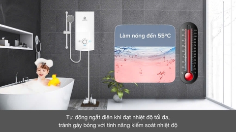 Máy nước nóng trực tiếp Ariston 4500W AURES PREMIUM 4.5 ( không bơm )