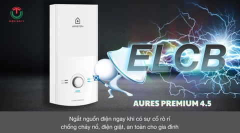 Máy nước nóng trực tiếp Ariston 4500W AURES PREMIUM 4.5 ( không bơm )