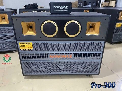 Loa Kéo Bình & Điện Nanomax Pro-300 Bass Đôi 40cm 2250w