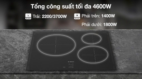 Bếp từ 3 vùng nấu lắp âm Bosch PUC61KAA5E