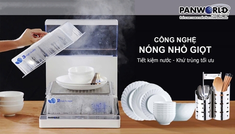 Máy hấp điện PANWORLD gấp gọn PW-2324 điều khiển điện tử