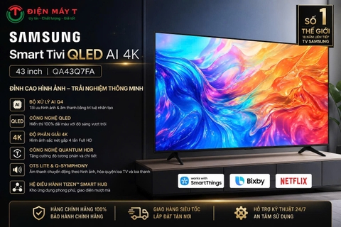 Smart Tivi QLED Samsung AI 4K 43 inch QA43Q7FA
