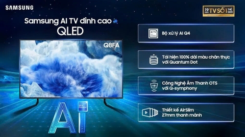 Smart Tivi Samsung QLED 4K Vision AI 55 Inch QA55Q8F
