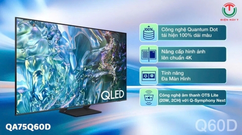 Smart Tivi QLED Samsung 4K 75 inch QA75Q60D