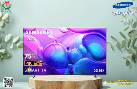 Smart Tivi QLED Samsung 4K 75 inch QA75Q6FA