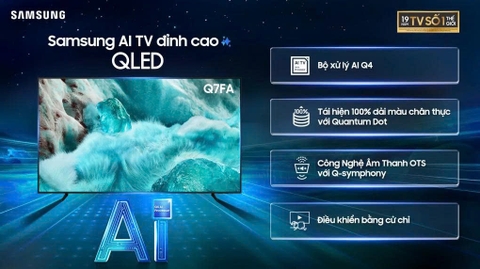 Smart Tivi QLED Samsung AI 4K 85 inch QA85Q7FA