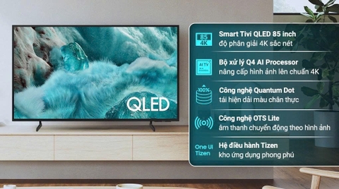 Smart Tivi QLED Samsung AI 4K 85 inch QA85Q7FA