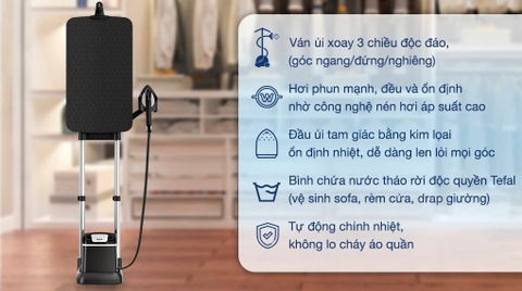 Bàn ủi hơi nước đứng Tefal 2980W IXEO Plus QT1510E0