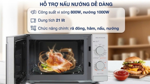 Lò vi sóng có nướng 21 lít Sharp R-G211TV-BK ( SL )