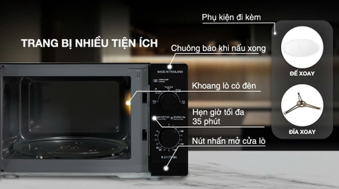 Lò vi sóng có nướng 21 lít Sharp R-G211TV-BK ( SL )