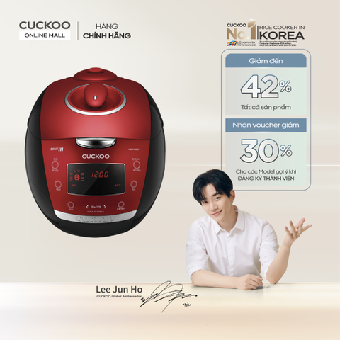 Nồi Cơm Điện Tử Áp Suất Cao Tần Cuckoo CRP-HUS1000F/BKRDVN – 1.8 Lít