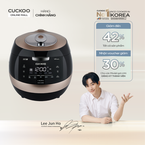 Nồi Cơm Điện Tử Áp Suất Cao Tần Cuckoo CRP-AHXB1008F/BKBRVNCV – 1.8 Lít