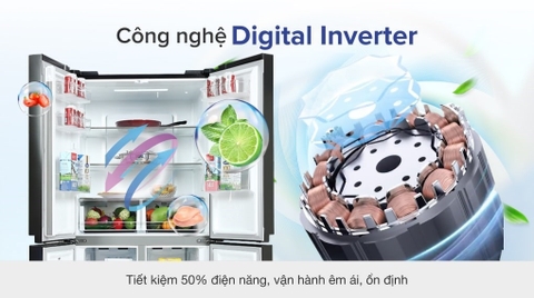 Tủ lạnh Samsung Inverter 488 lít Multi Door RF48A4000B4/SV