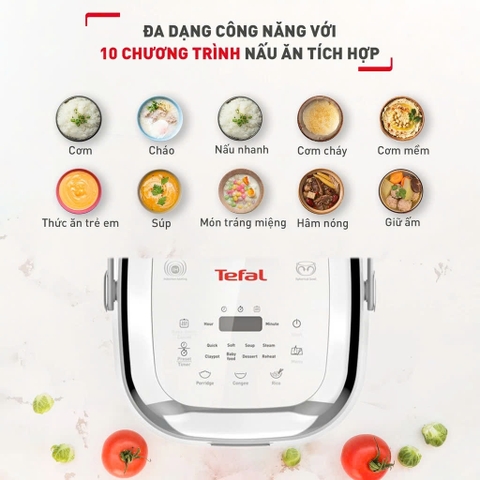 Nồi cơm điện cao tần Tefal 0.7 lít RK604165 _ Hàng chính hãng