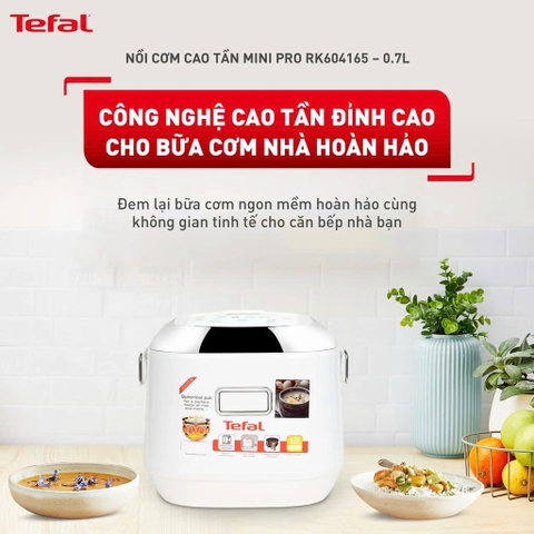 Nồi cơm điện cao tần Tefal 0.7 lít RK604165 _ Hàng chính hãng