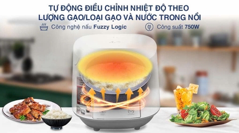 Nồi cơm điện tử Tefal 1.8lít RK733168 - 750W _ Hàng chính hãng