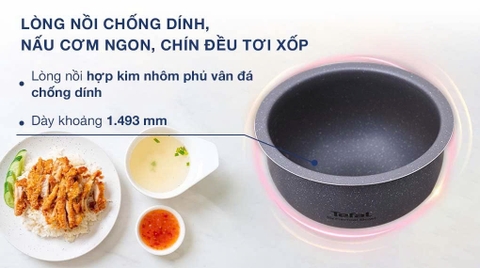 Nồi cơm điện tử Tefal 1.8lít RK733168 - 750W _ Hàng chính hãng