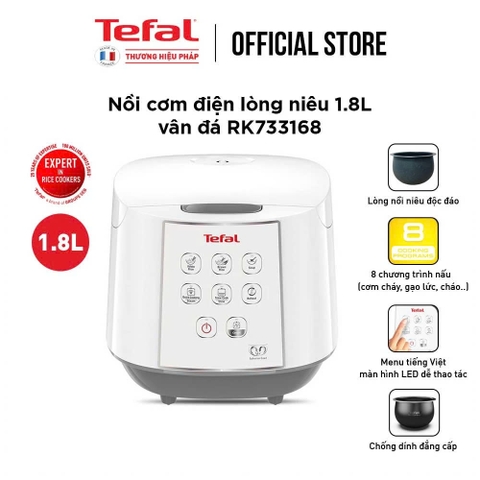 Nồi cơm điện tử Tefal 1.8lít RK733168 - 750W _ Hàng chính hãng