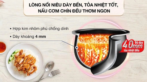 Nồi cơm điện tử Tefal 1.8lít RK737868