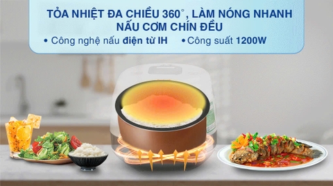 Nồi cơm cao tần Tefal 1.5 lít RK808168 _ Hàng chính hãng