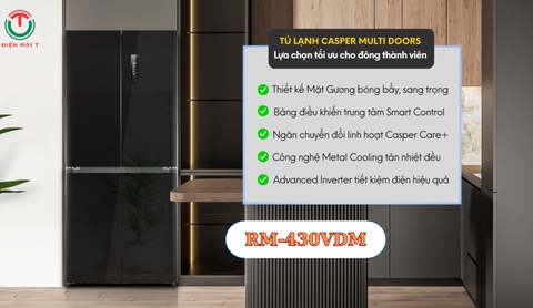 Tủ lạnh Casper Inverter 425 lít RM-430VDM