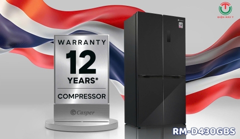 Tủ lạnh 4 cửa CASPER Inverter 430lít RM-D430GBS