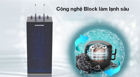Máy lọc nước R.O nóng lạnh Sunhouse SHA76215CK 9 lõi