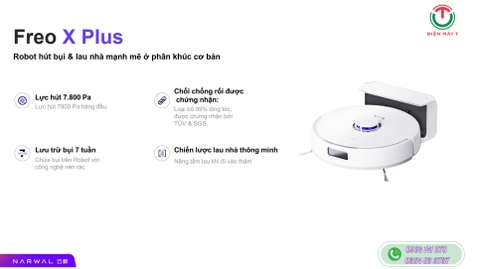 Robot hút bụi lau sàn thông minh Narwal Freo X Plus
