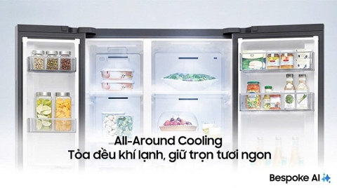 Tủ lạnh Samsung Inverter 655 lít Side By Side RS70F65Q3FSV