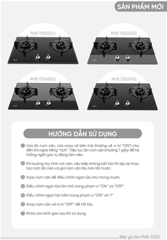 Bếp ga âm Rinnai RVB-732G