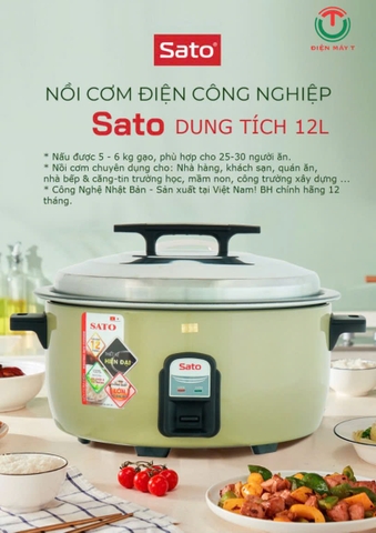 Nồi cơm điện công nghiệp 12 lít Sato Q12