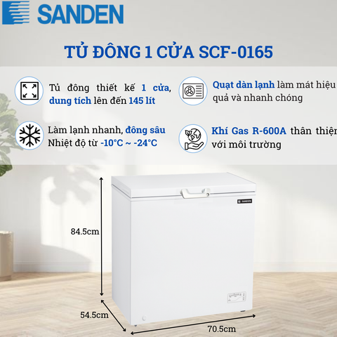 Tủ Đông Sanden 145 Lít SCF-0165