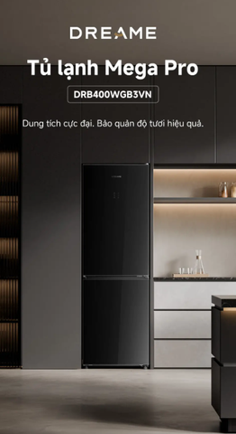 Tủ lạnh Dreame Inverter DRB400WGB3VN - 409 lít